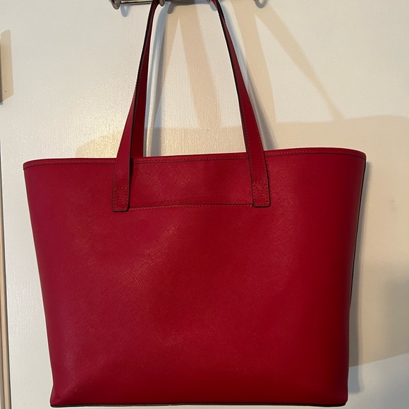 MICHAEL KORS Jet Set Travel Tote - Red Saffiano Leather - With Shopper ❤️ - Picture 12 of 15